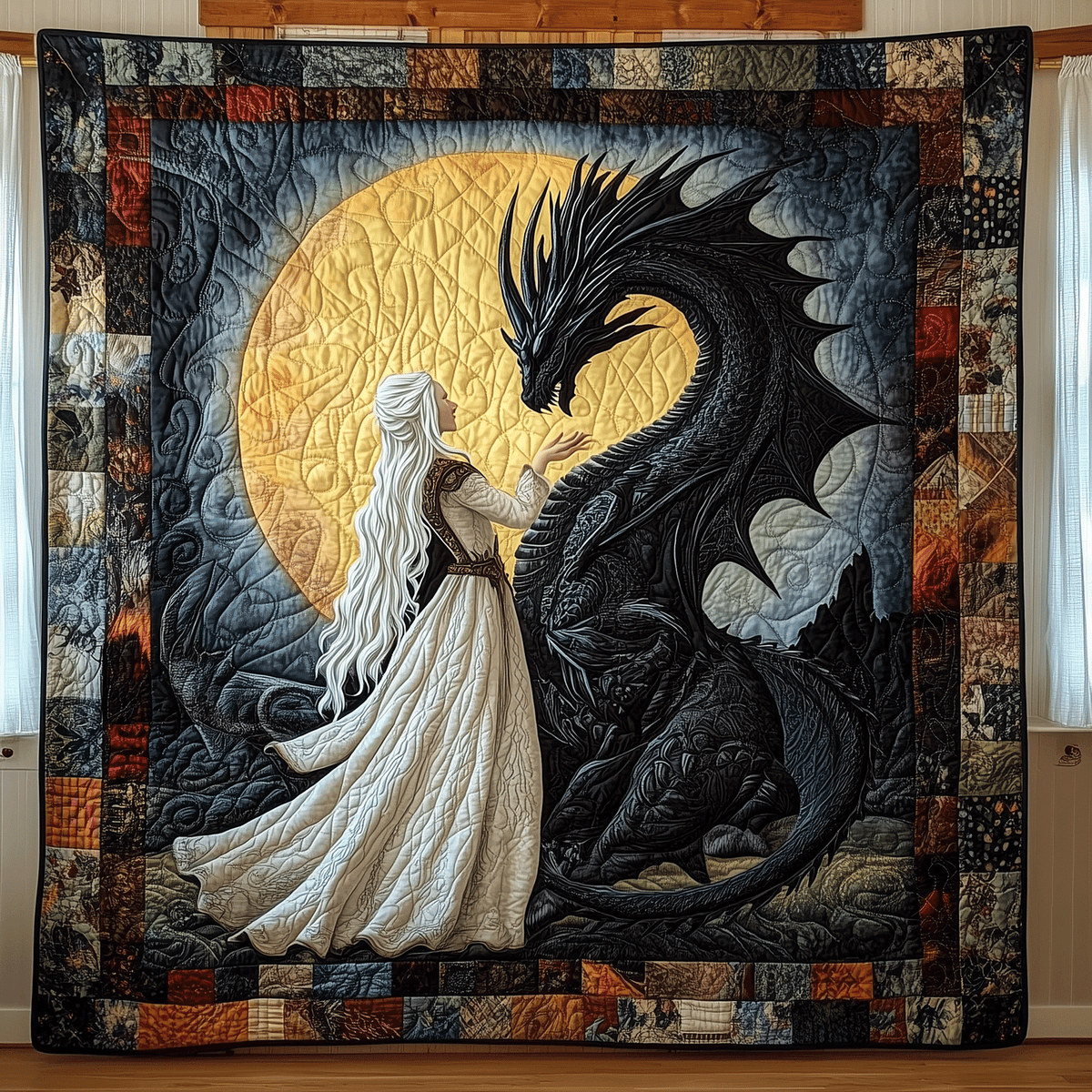 Twilight Dragon Queen Quilted Blanket