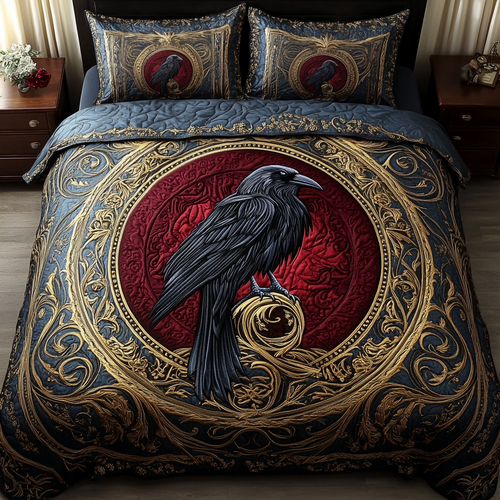 Twilight Sentinel 3-Piece Quilted Bedding Set