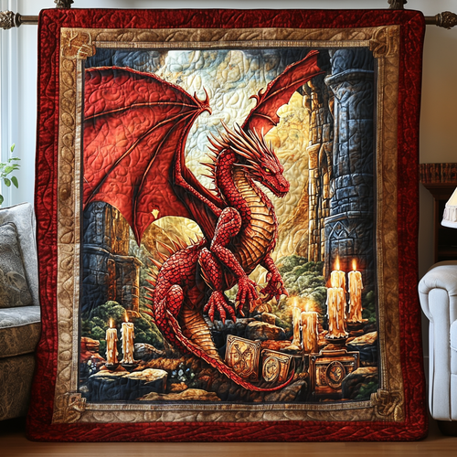 Twilight Serpent Quilted Blanket