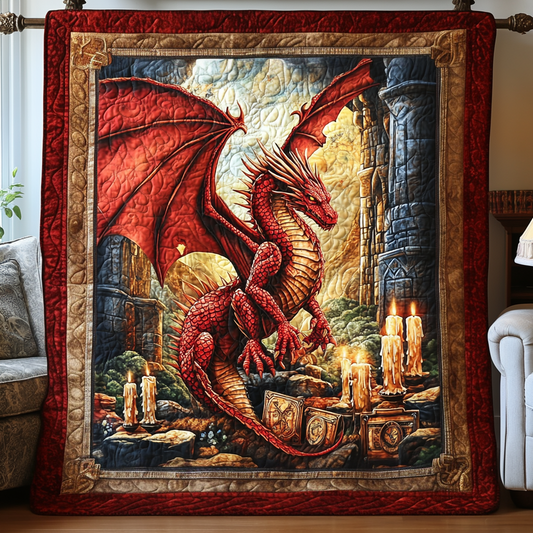 Twilight Serpent Quilted Blanket