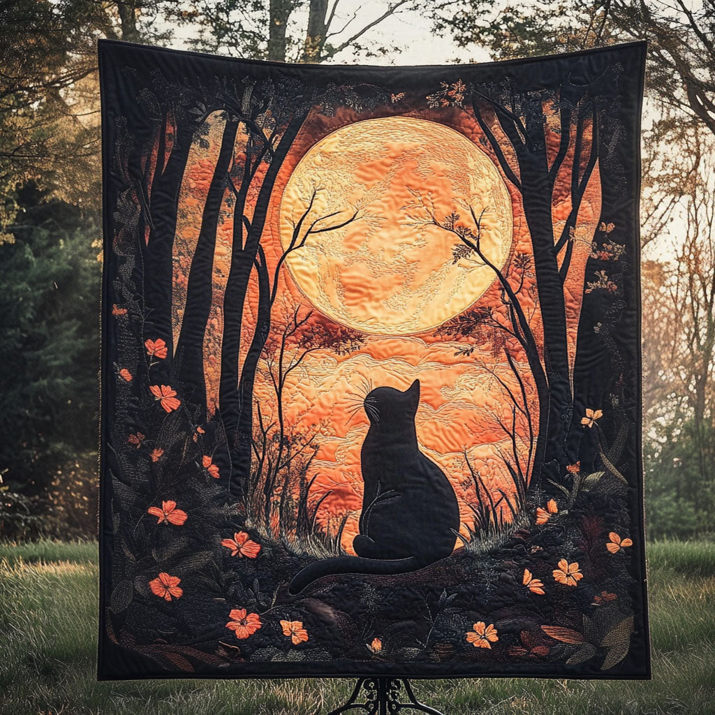 Twilight Silhouette Quilted Blanket