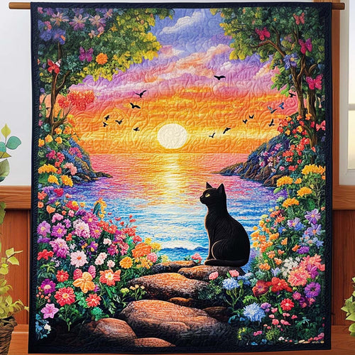 Twilight Whiskers Quilted Blanket