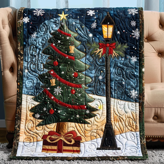 Twinkling Tree Quilted Blanket