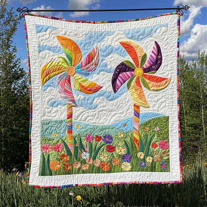 Twirl Serenity Quilted Blanket