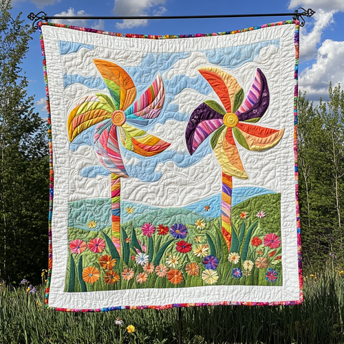 Twirl Serenity Quilted Blanket