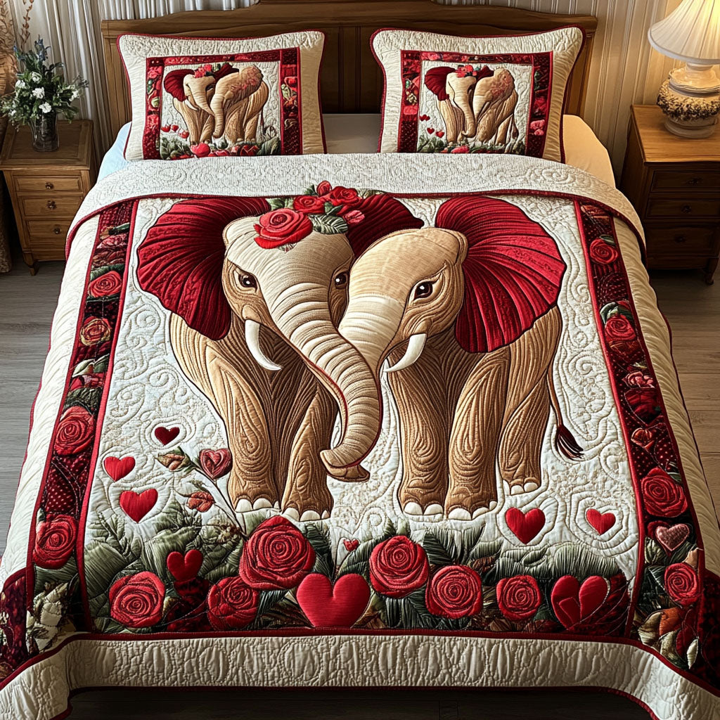Two Hearts One Wild 3-Piece Quilted Bedding Set