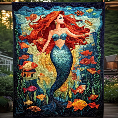 Underwater Dreamscape Quilted Blanket
