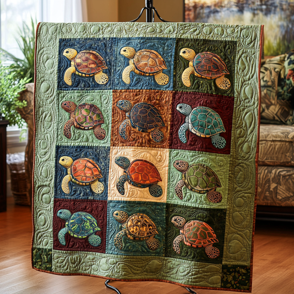 Underwater Escape Quilted Blanket