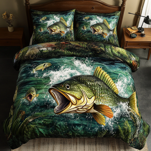 Underwater Glory 3-Piece Quilted Bedding Set