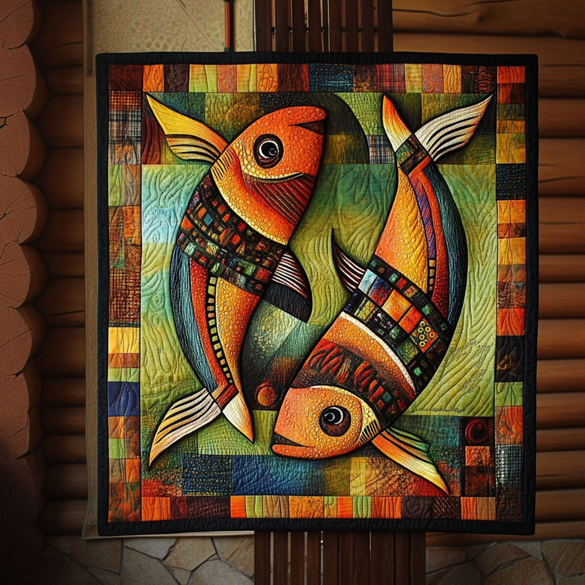 Underwater Rhythm Quilted Blanket