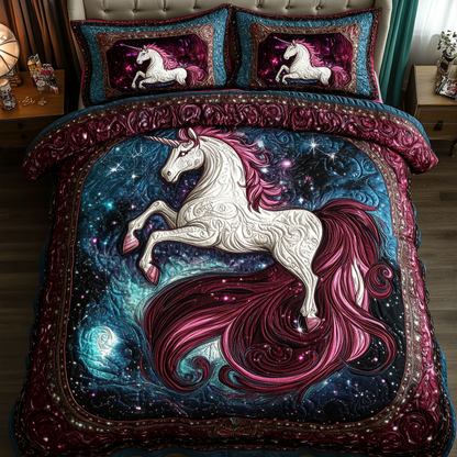 Unicorn Spirit 3-Piece Quilted Bedding Set