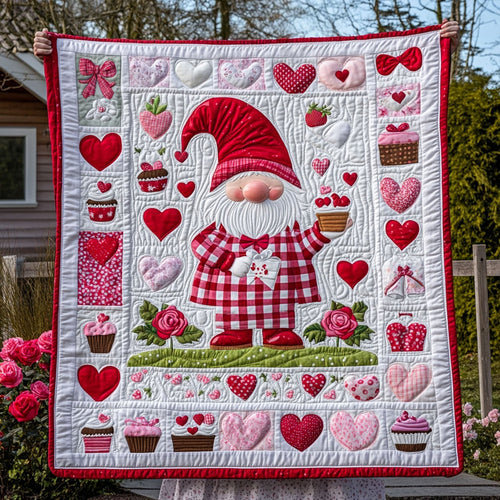 Valentine Charm Quilted Blanket