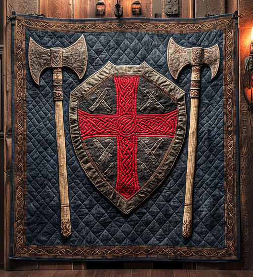 Valhalla Shield Quilted Blanket