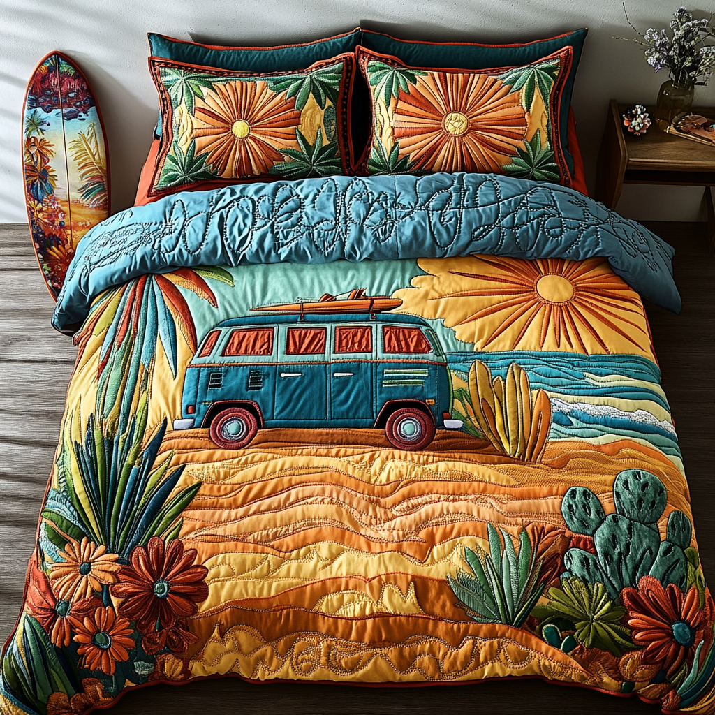 Van Adventure 3-Piece Quilted Bedding Set