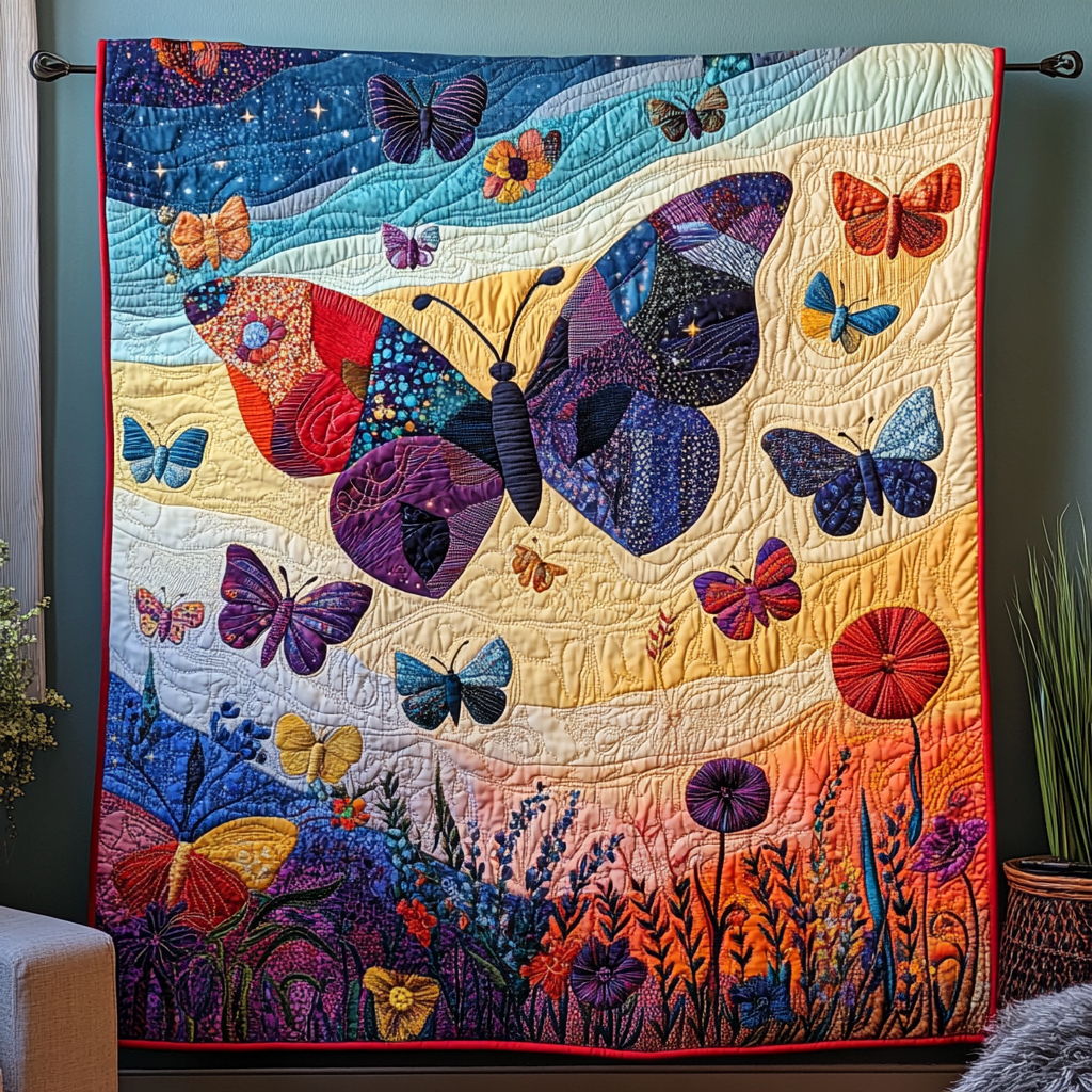 Velvet Flutter Quilted Blanket