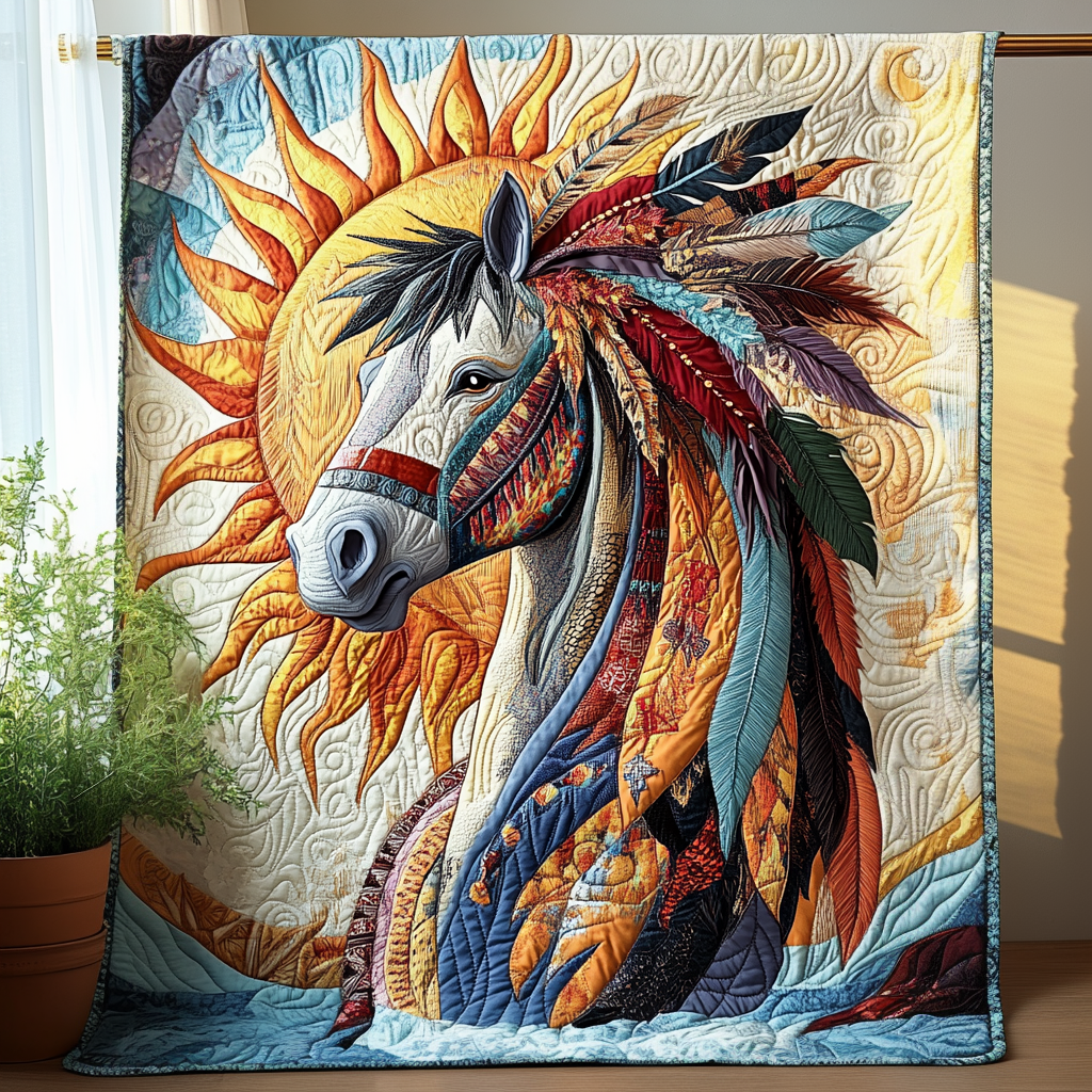 Velvet Hoofprints Quilted Blanket