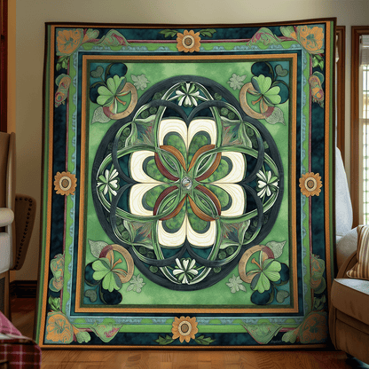 Verdant Luck Quilted Blanket