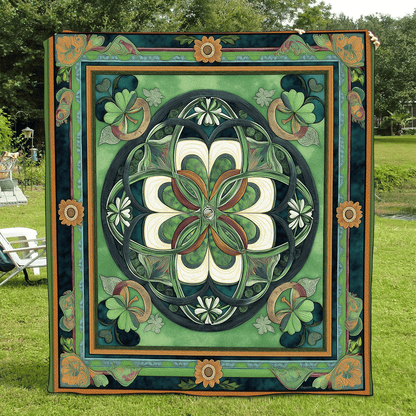 Verdant Luck Quilted Blanket
