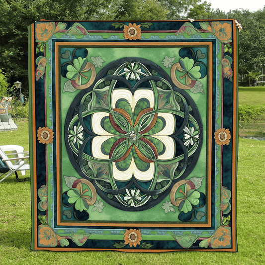 Verdant Luck Quilted Blanket