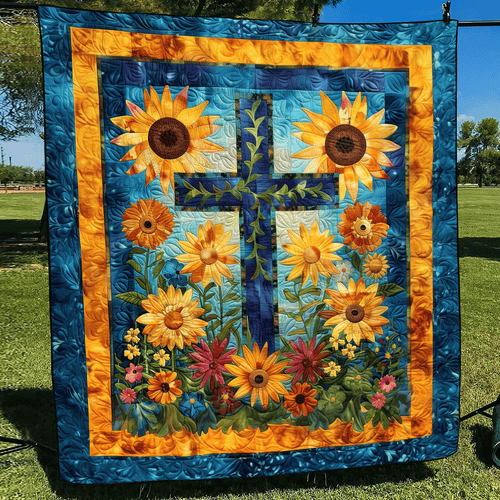 Vibrant Fields Quilted Blanket