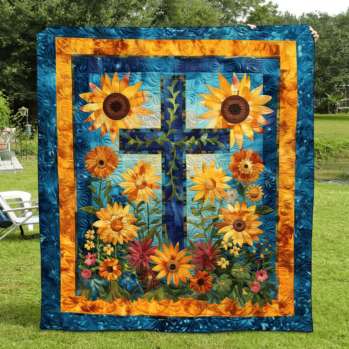 Vibrant Fields Quilted Blanket