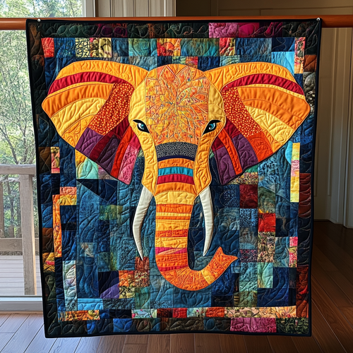 Vibrant Tusker Quilted Blanket
