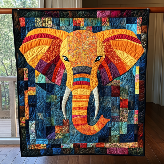 Vibrant Tusker Quilted Blanket