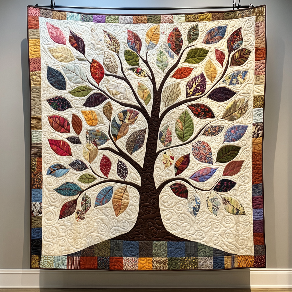 Vibrant Arbor Quilted Blanket
