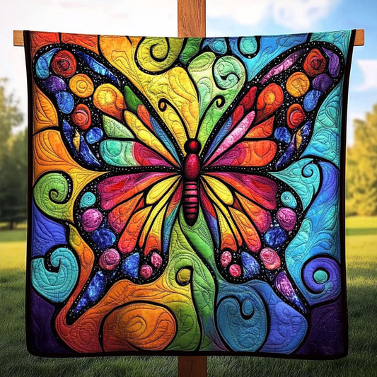 Vibrant Flight Quilted Blanket