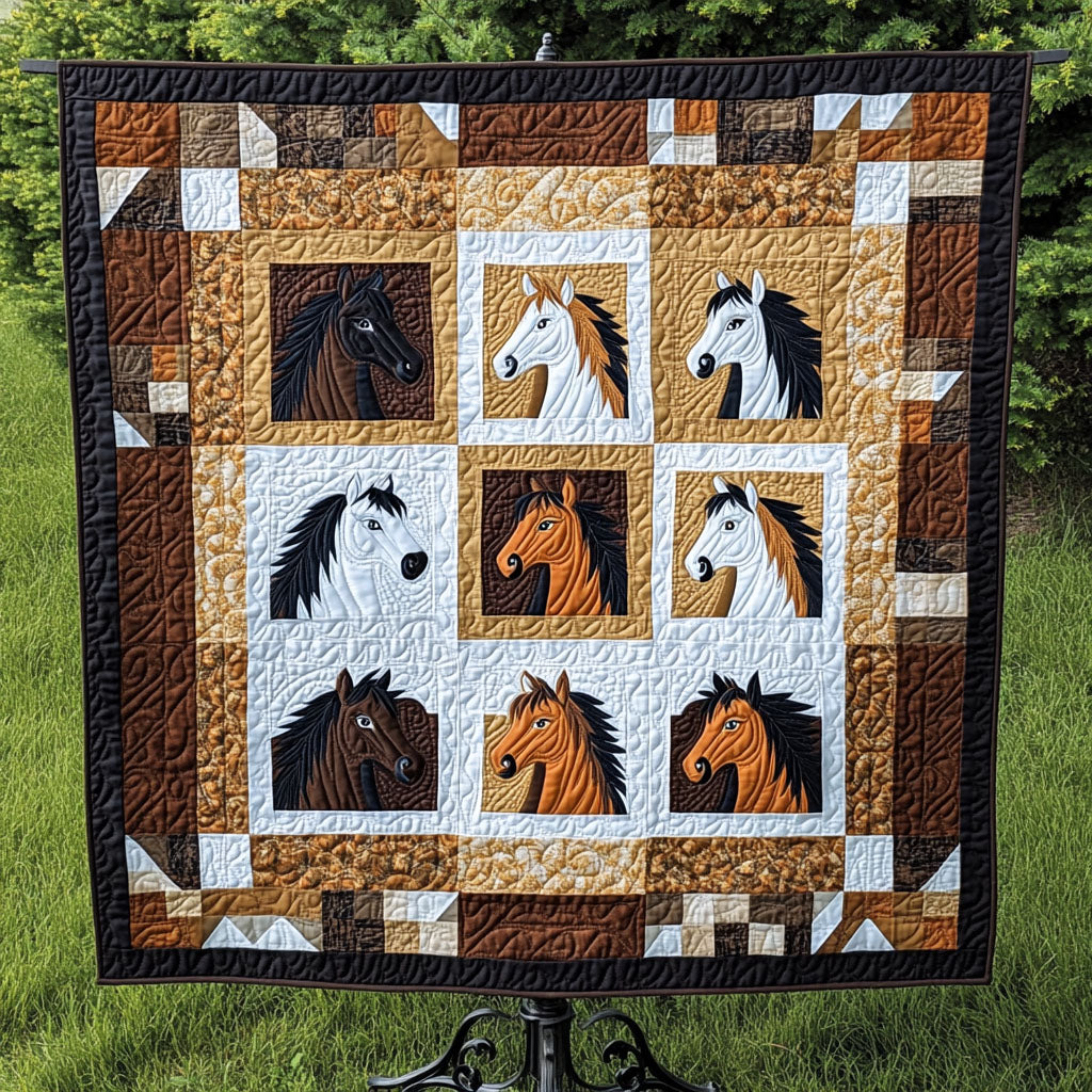 Vibrant Parade Quilted Blanket