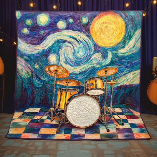 Vibrant Percussion Quilted Blanket