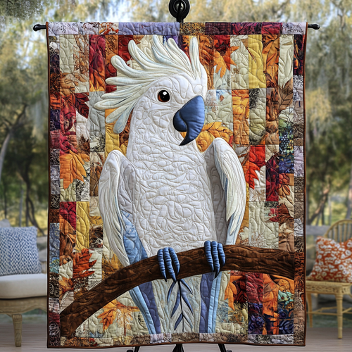 Vibrant Plumage Quilted Blanket