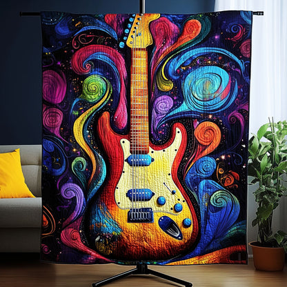Vibrant Strings Quilted Blanket