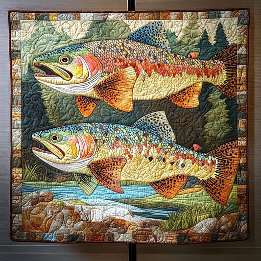 Vibrant Waters Quilted Blanket