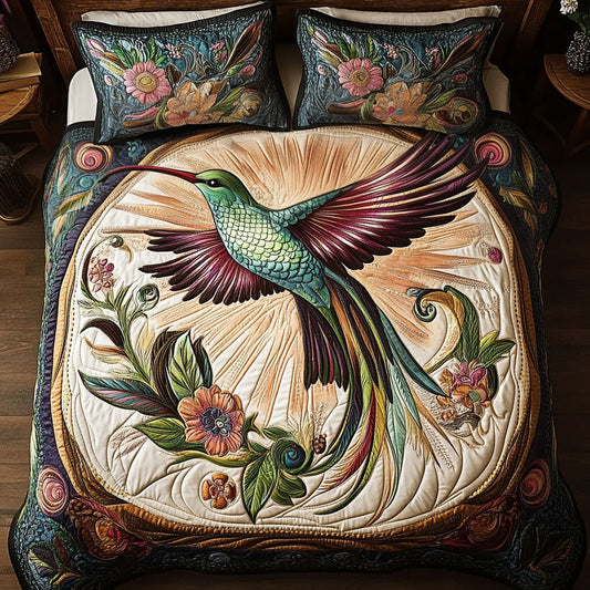 Vibrant Whirl 3-Piece Quilted Bedding Set