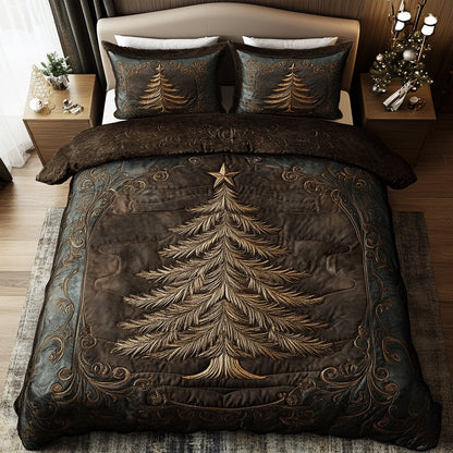 Vintage Evergreen 3-Piece Quilted Bedding Set