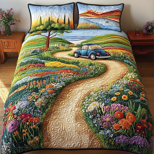 Vintage Joyride 3-Piece Quilted Bedding Set