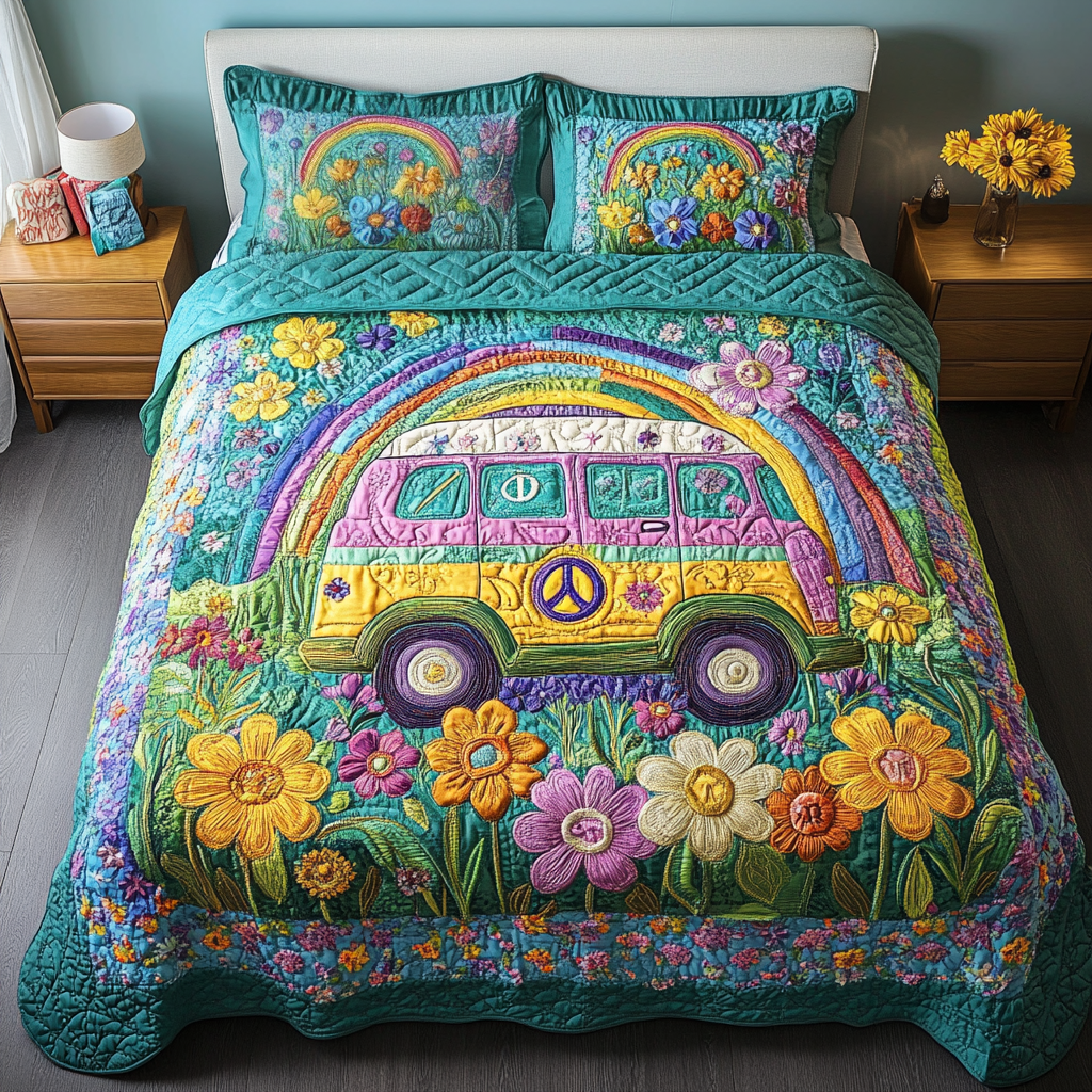 Vintage Vibes 3-Piece Quilted Bedding Set