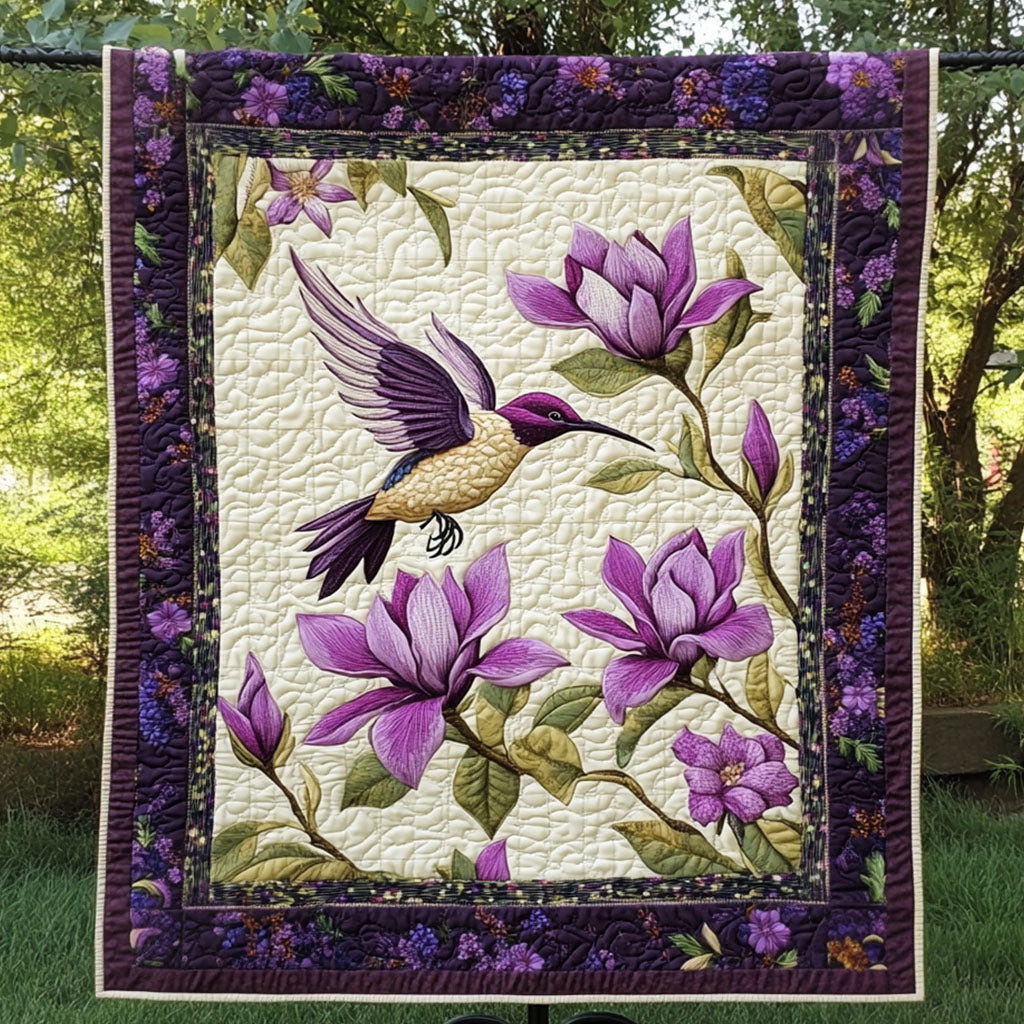 Violet Whisper Quilted Blanket