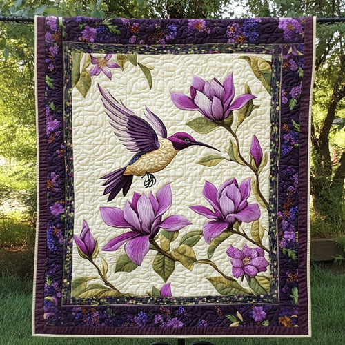 Violet Whisper Quilted Blanket