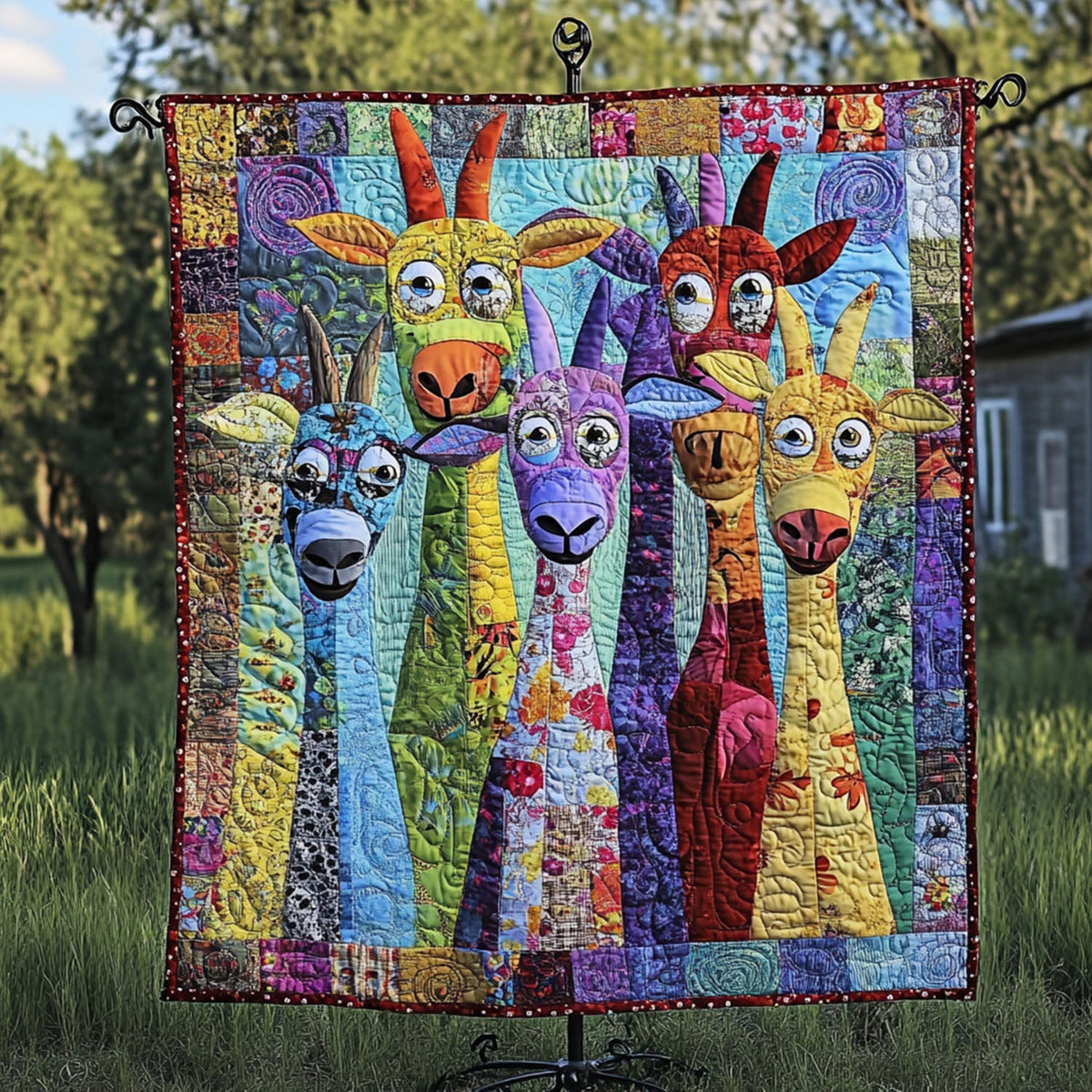 Wacky Wildlife Quilted Blanket