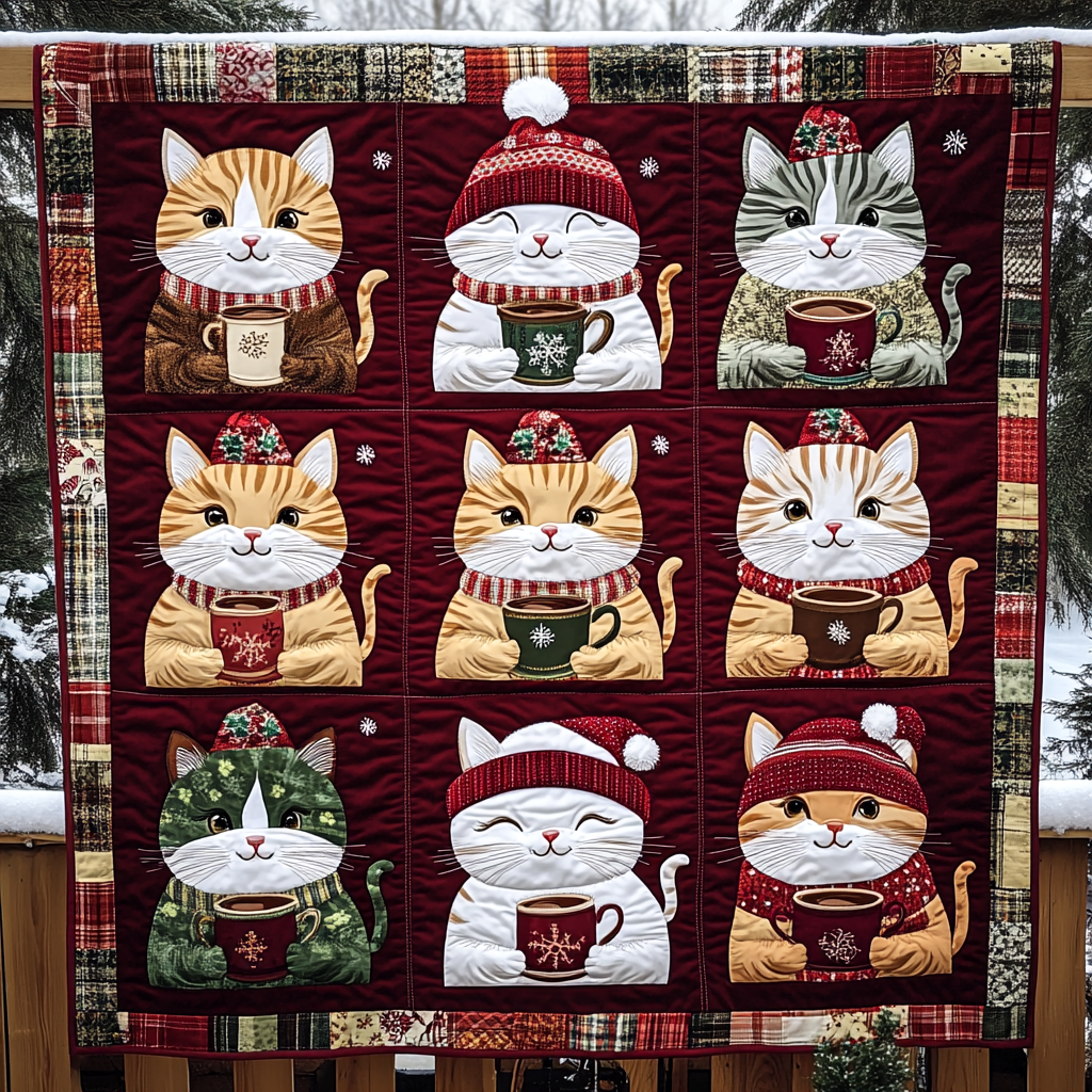 Warm Whiskers Quilted Blanket