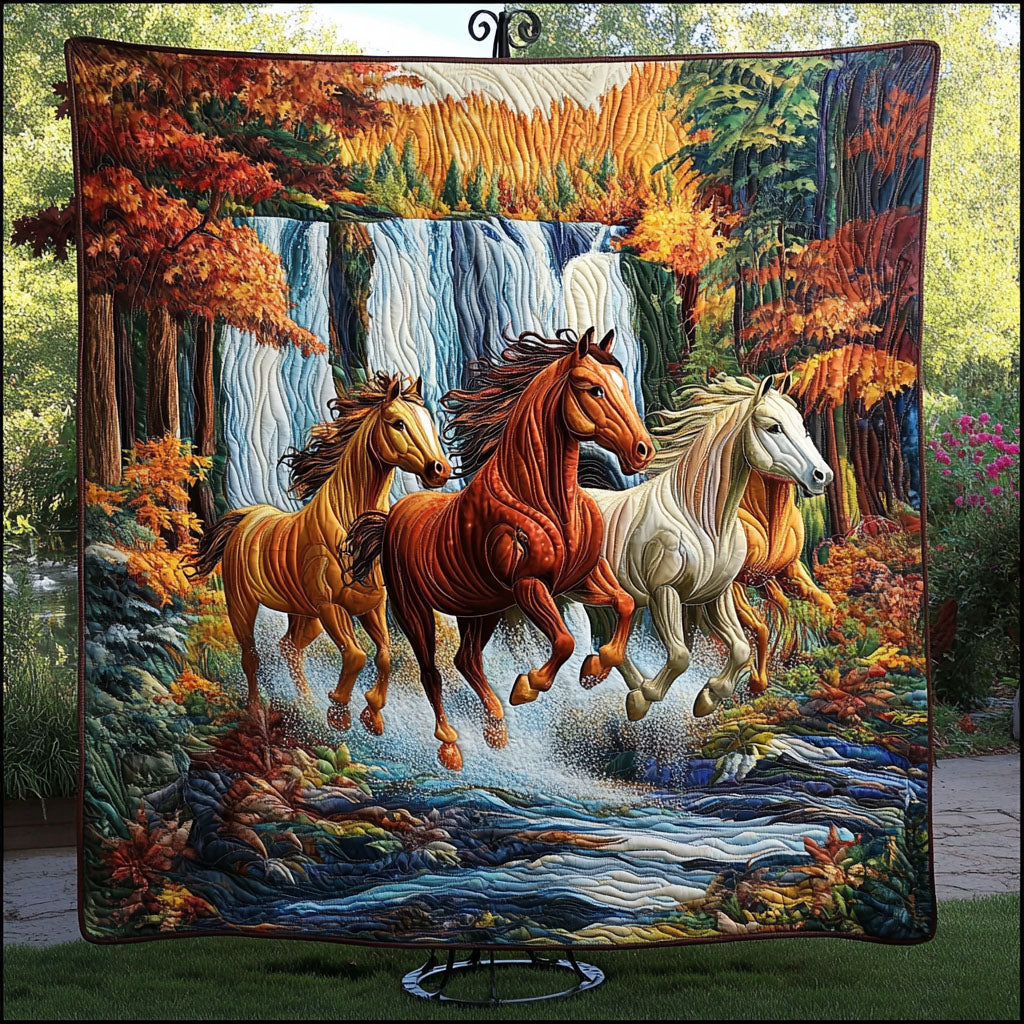 Waterfall Wilds Quilted Blanket