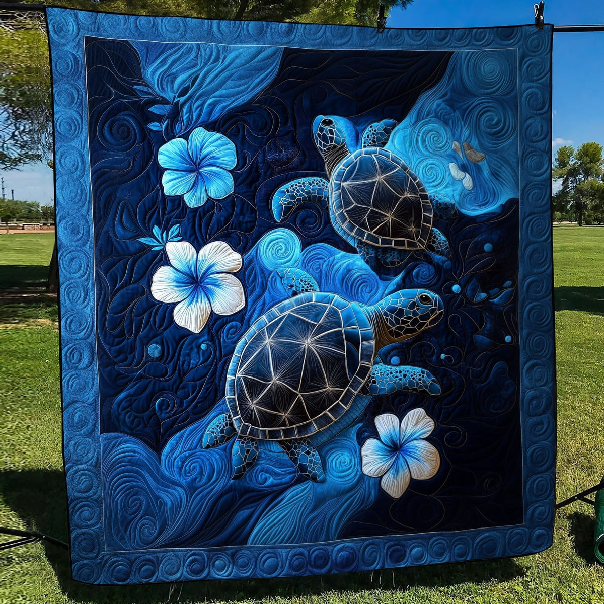 Waves of Grace Quilted Blanket
