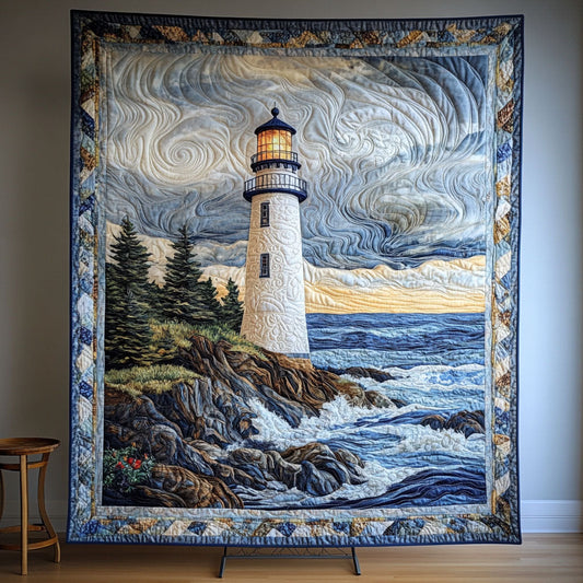 Waves of Illumination Quilted Blanket