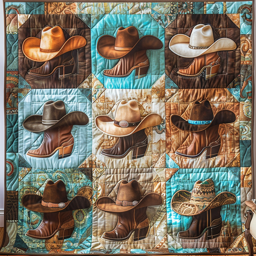 Western Whimsy Quilted Blanket