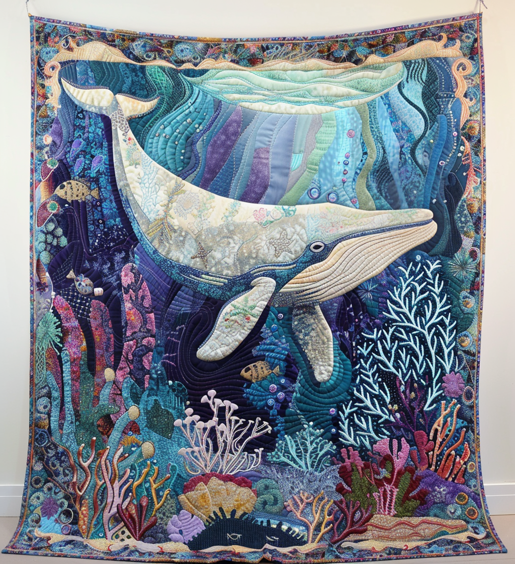 Whale Dreams Quilted Blanket