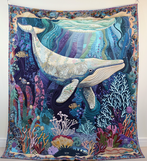 Whale Dreams Quilted Blanket