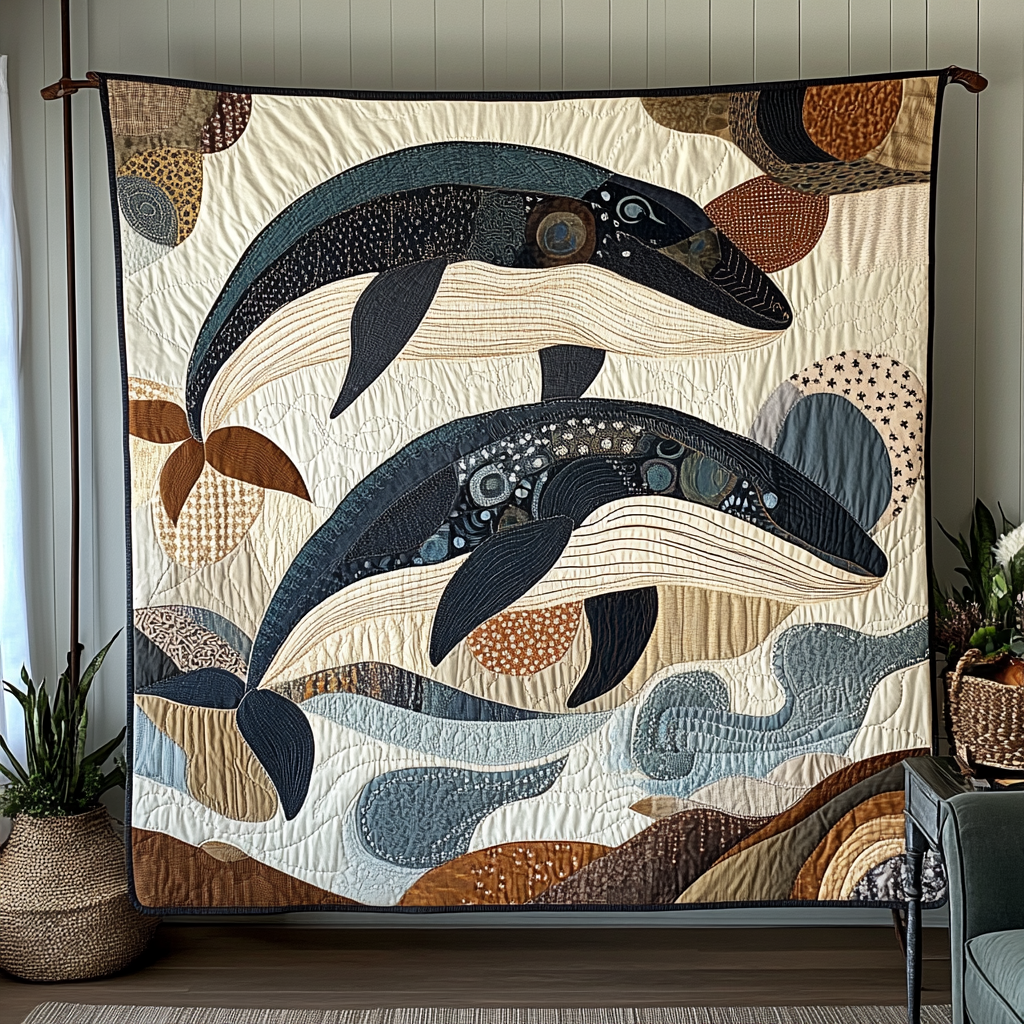 Whale Song Quilted Blanket