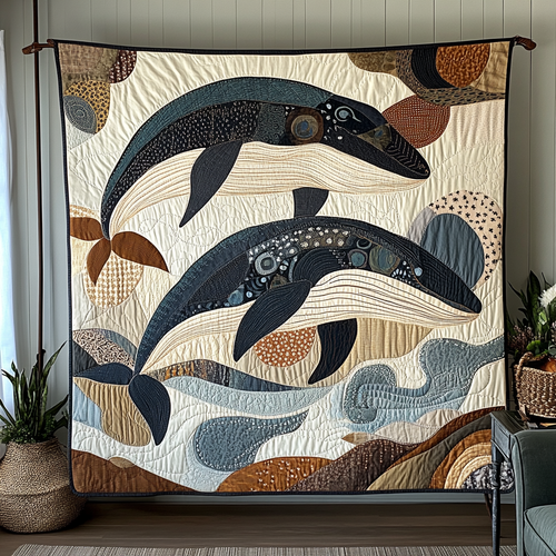 Whale Song Quilted Blanket